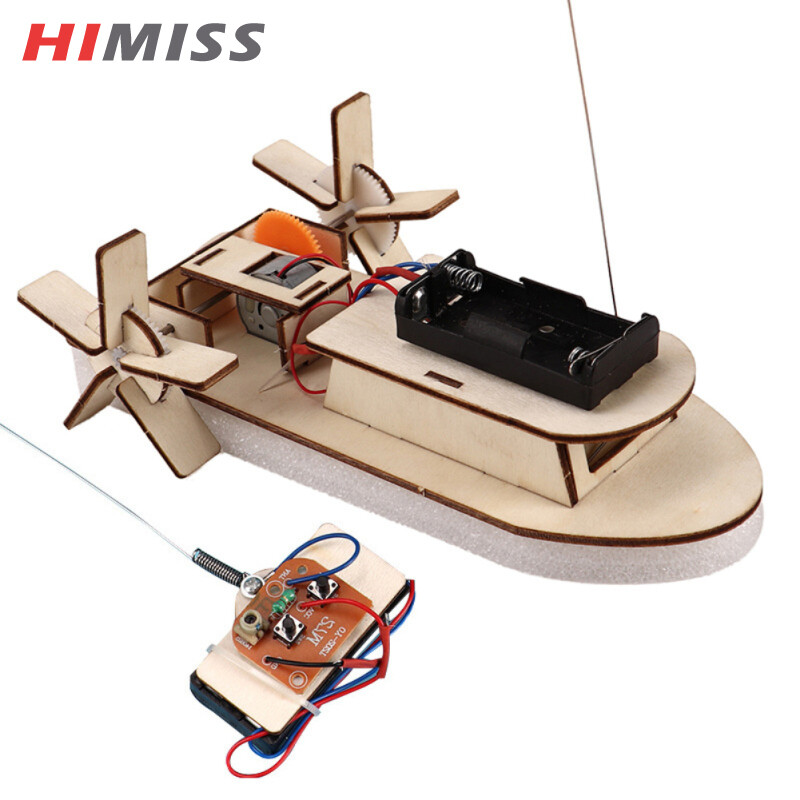 HIMISS Toy Đồ Chơi Thuyền Điều Khiển Từ Xa Bằng Gỗ Điều Khiển Từ Xa Cho Sinh Viên Sản Xuất Công Nghệ Khoa Học