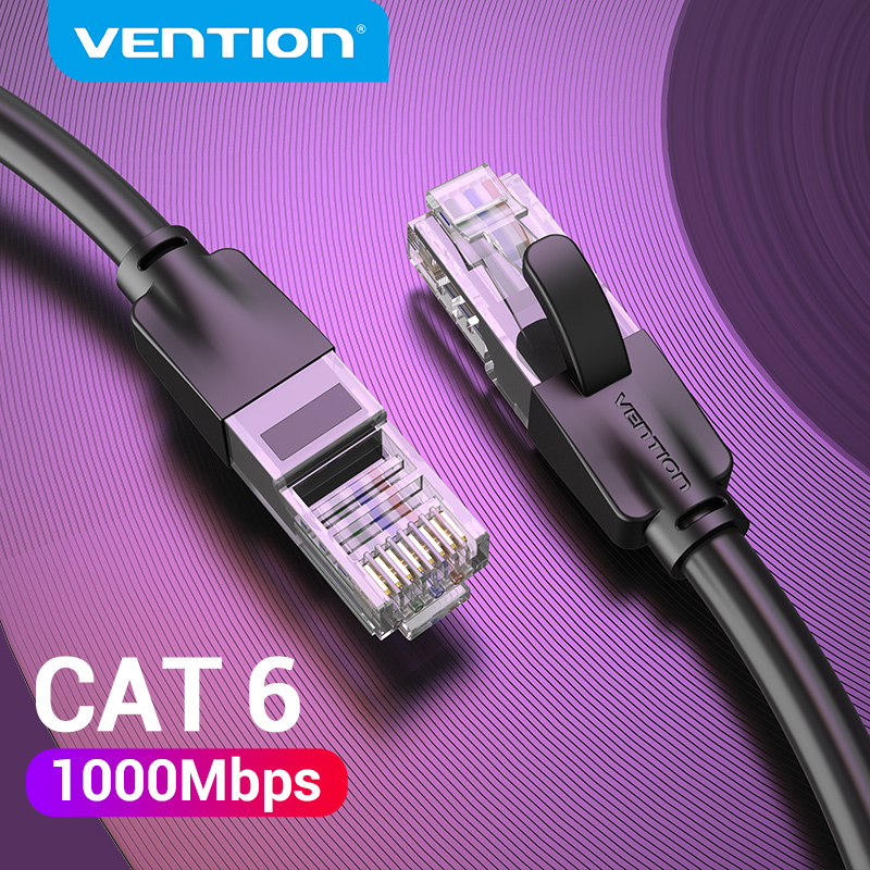 Vention Cáp LAN mèo 6 cáp Ethernet 10 Meter UTP Cat6 RJ45 cáp internet dây dây nối cho Bộ định tuyến máy tính xách tay TV chuyển đổi máy in kỹ thuật số RJ45 cáp mạng