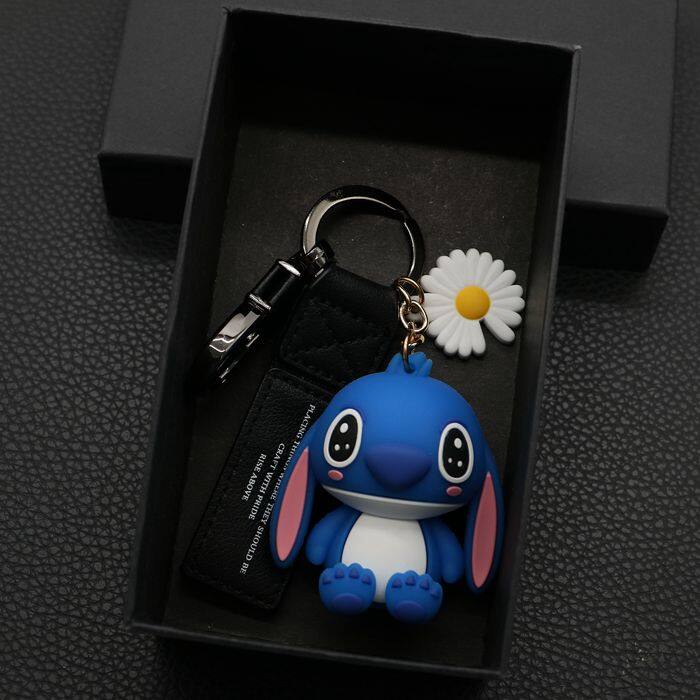 (4Cm) Mặt Dây Chuyền Búp Bê Stitch Hàn Quốc Dễ Thương Chìa Khóa Cặp Đôi Móc Chìa Khóa Xe Sáng Tạo Phim Hoạt Hình Túi Trang Trí