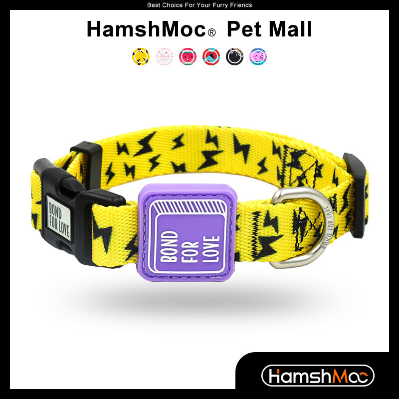 Hamshmoc vòng cổ chó mềm vòng cổ thú cưng có thể điều chỉnh với khóa chắc chắn nylon chắc chắn nhẹ cho chó nhỏ vừa lớn