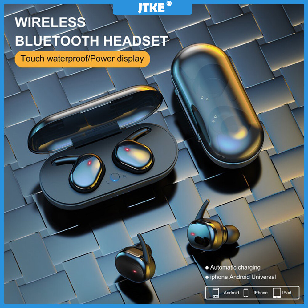 JTKE Tai Nghe TWS Tai Nghe Không Dây Bluetooth 5.0 Tai Nghe Thể Thao Chống Nước Tai Nghe Âm Thanh Nổi 3D Có Mic