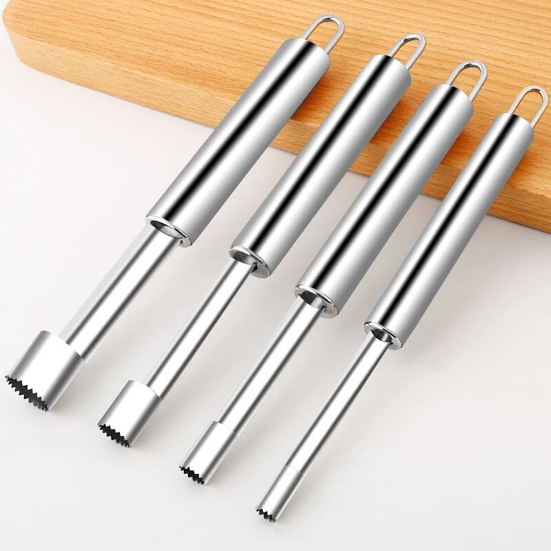 Baixu dụng cụ lấy lõi trái cây dụng cụ làm rau củ nhà bếp bằng bạc 1 chiếc cho ngày đỏ dụng cụ lấy lõi bằng thép không gỉ lê 410 đa năng