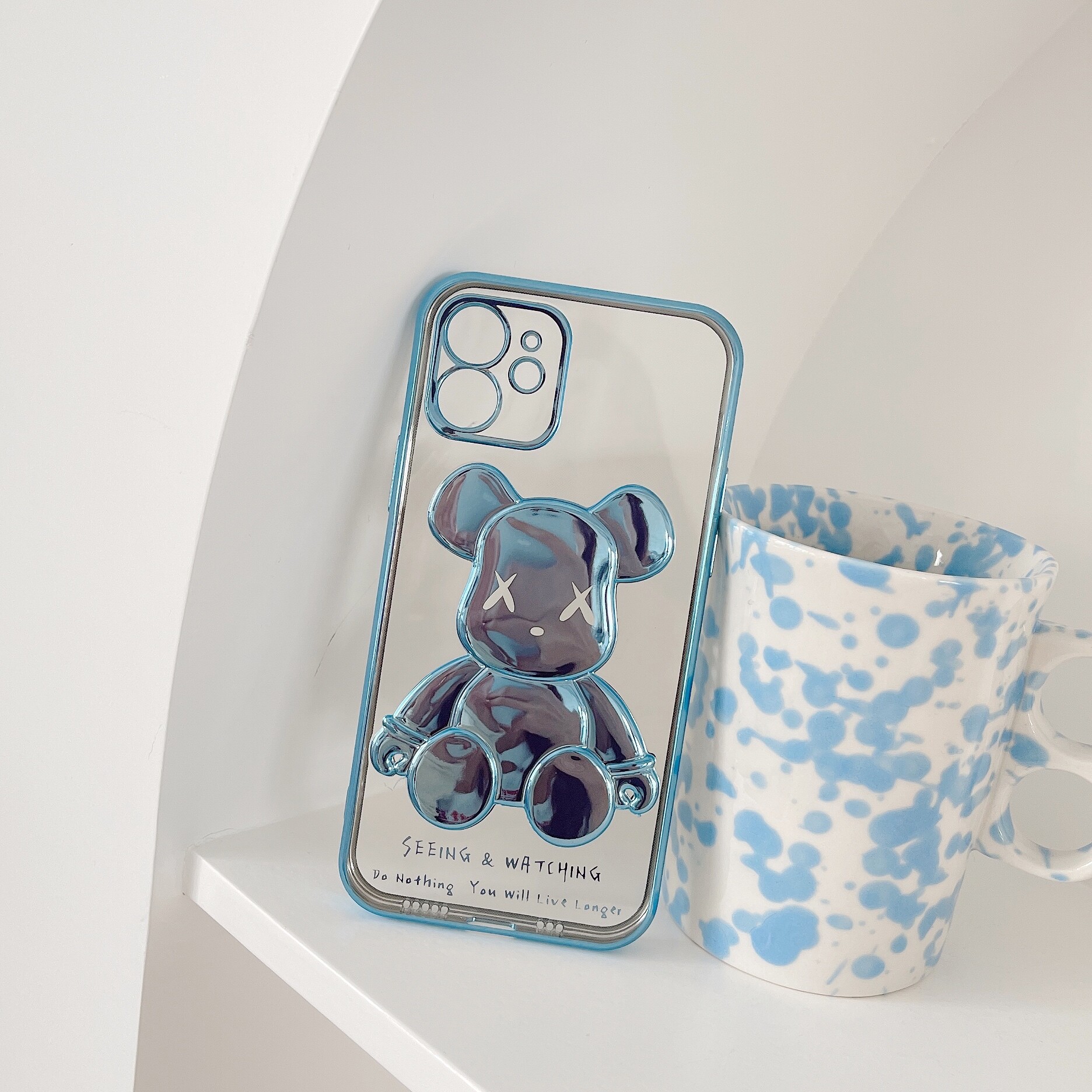 HOCE Ốp Lưng Điện Thoại Hình Gấu Mạ Điện Trong Suốt 3D Dễ Thương Thời Trang Cho iPhone 14 13 12 11Pro Max 14 Plus 8 7 Plus XR X Xs Max Ốp Lưng Mềm Trong Suốt Bảo Vệ Ống Kính Máy Ảnh