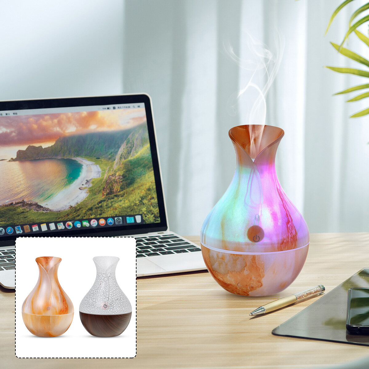 Generic Electric Air Diffuser Aroma Oil Humidifier Night Car Home Relax