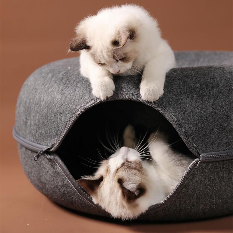 Ổ Mèo Đồ Chơi Đường Hầm Tương Tác Giường Giường Thú Cưng Cho Mèo Kitten
