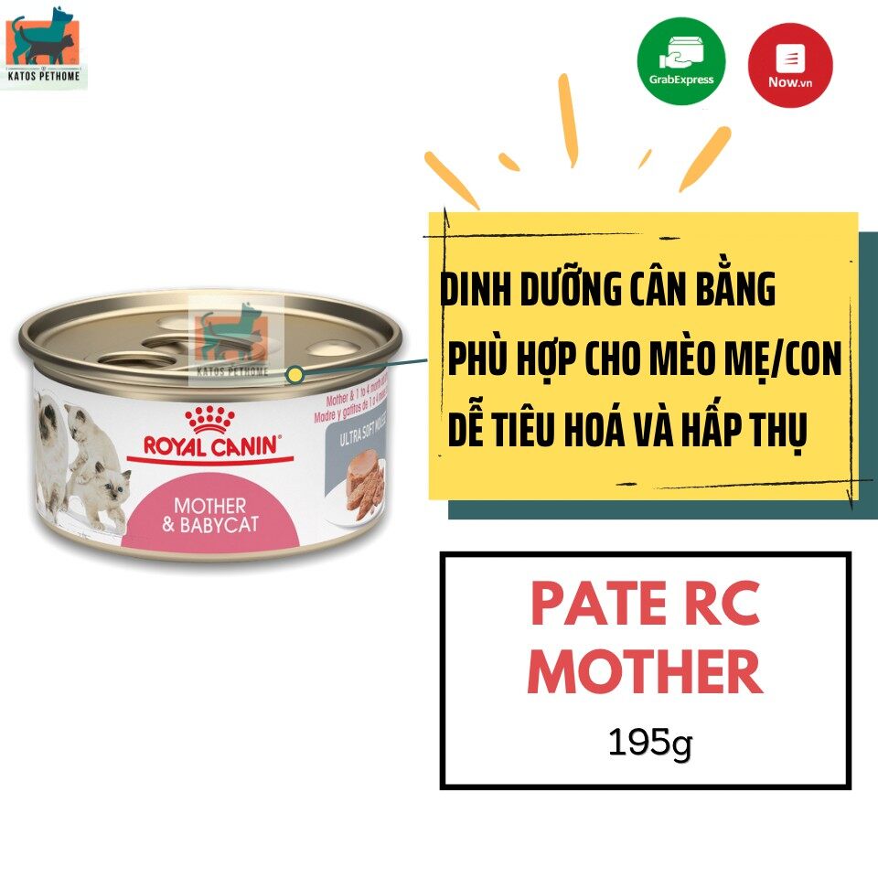 Pate royal canin mother and babycat lon 195gr