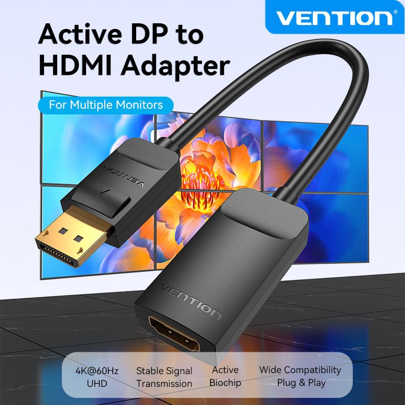 Vention cổng hiển thị đến đầu chuyển hdmi 4k 60hz cổng hiển thị đến bộ chuyển đổi hdmi video bộ chuyển đổi tín hiệu âm thanh cho pc máy chiếu laptop màn hình tv huawei displayport 1080p 60hz bộ chuyển đổi dp sang hdmi đầu chuyển hdmi