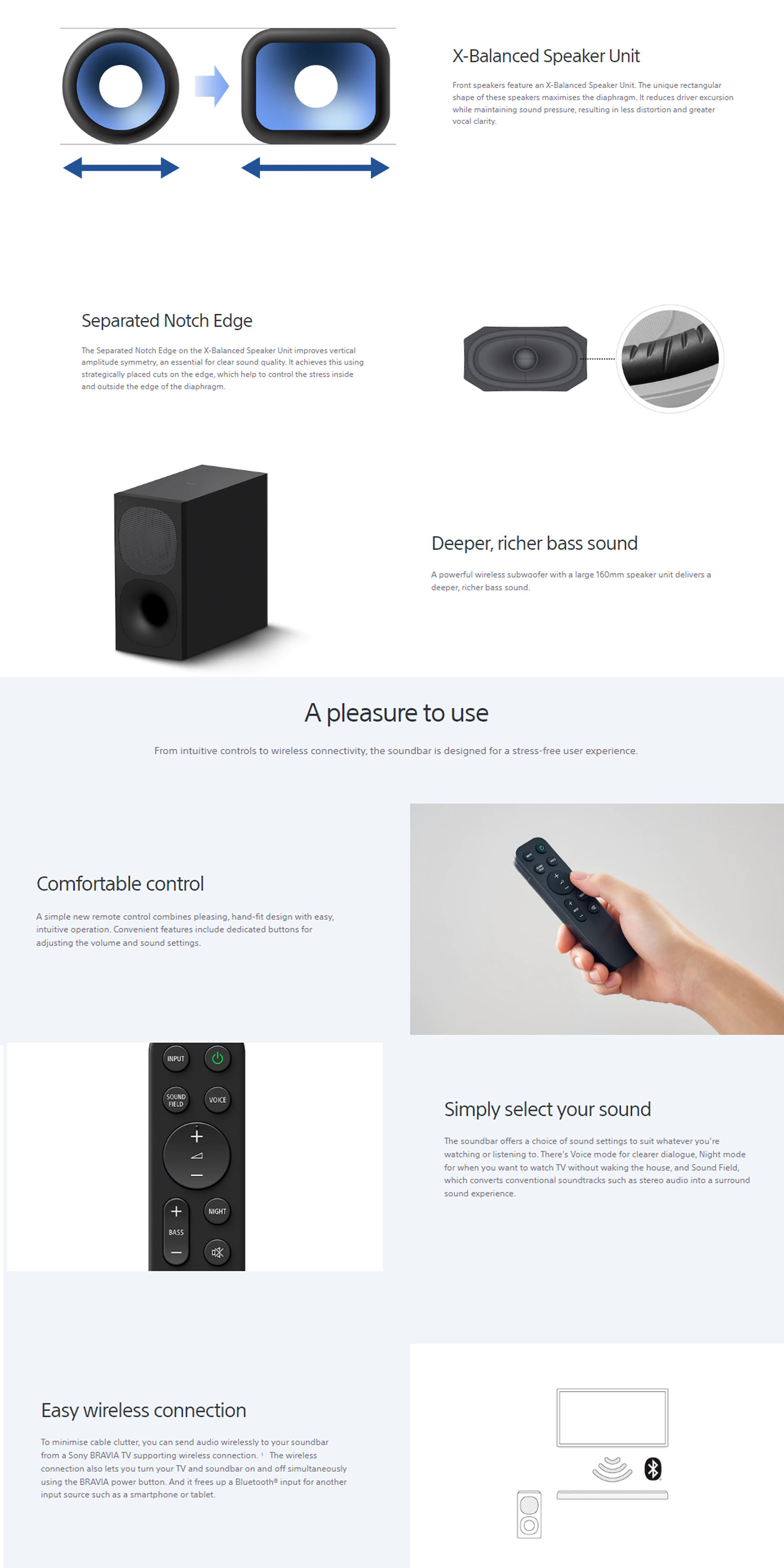 Speakers Sony Soundbar Connect Bluetooth Sony HT-S400 Soundbar X