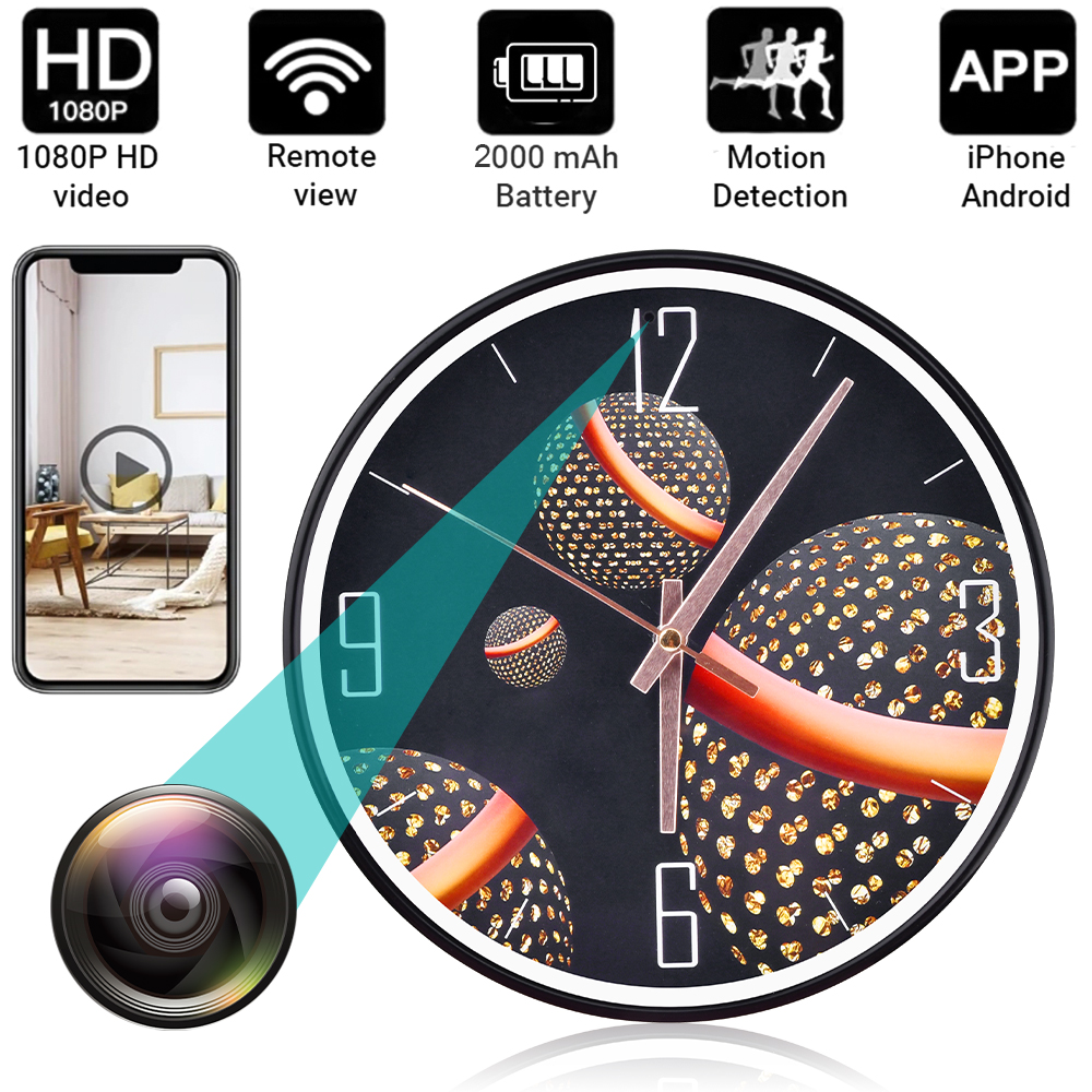 Ready Stock 1080P HD Mini WiFi Camera Spy Hidden Wall Clock Camera IP CCTV Home Security Surveillance Motion Detection Nanny Cam P2P Video Recorder For Home Office Shop ราคา 4,543 บาท*ส่งฟรี