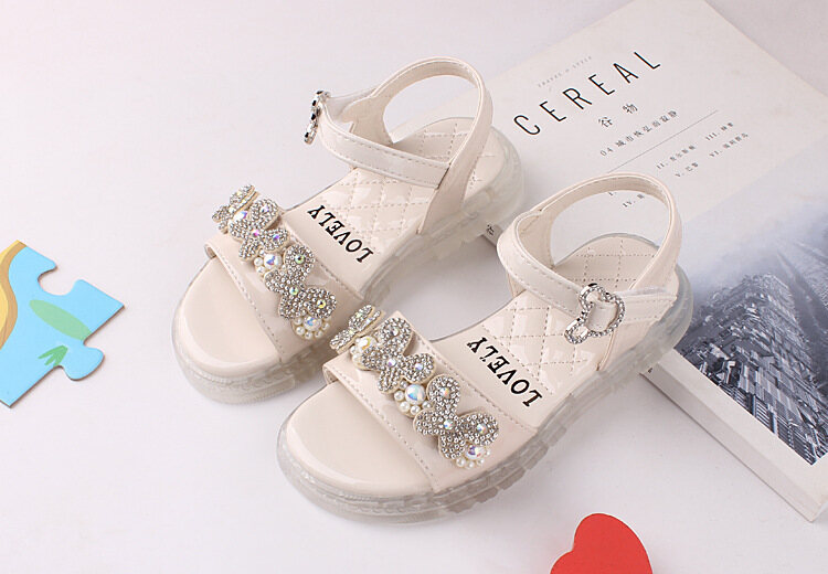 Sandales Princesse Pour Bébé Fille - Chaussures à Boucles, Semelle Caoutchouc Souple, Pour Fêtes Et Quotidien
