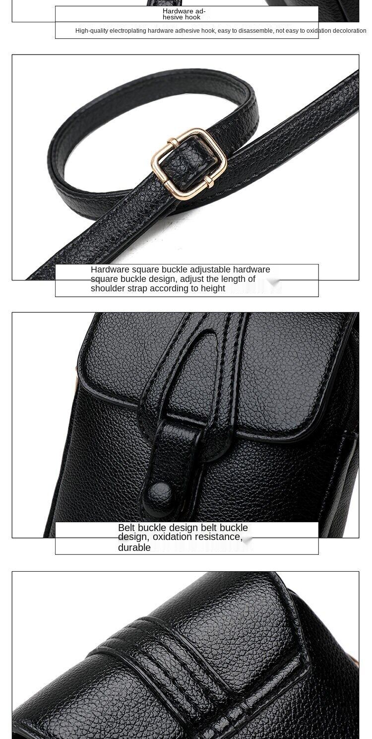 Authentic leather tactile feel women's bag mobile phone bag 2021 new women's shoulder bag fashion all-match middle-aged mom bag fashion