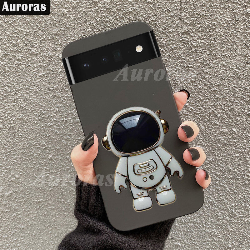Ốp cho google pixel6 pro 6a ốp lưng mềm mịn + giá đỡ phi hành gia ốp future sense cho google pixel 6a 6 pro