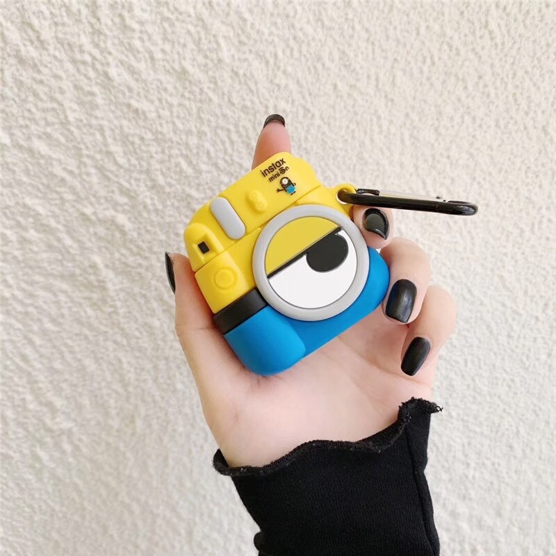 Cute cartoon camera suitable for Airpods1 2 generation headset sleeve