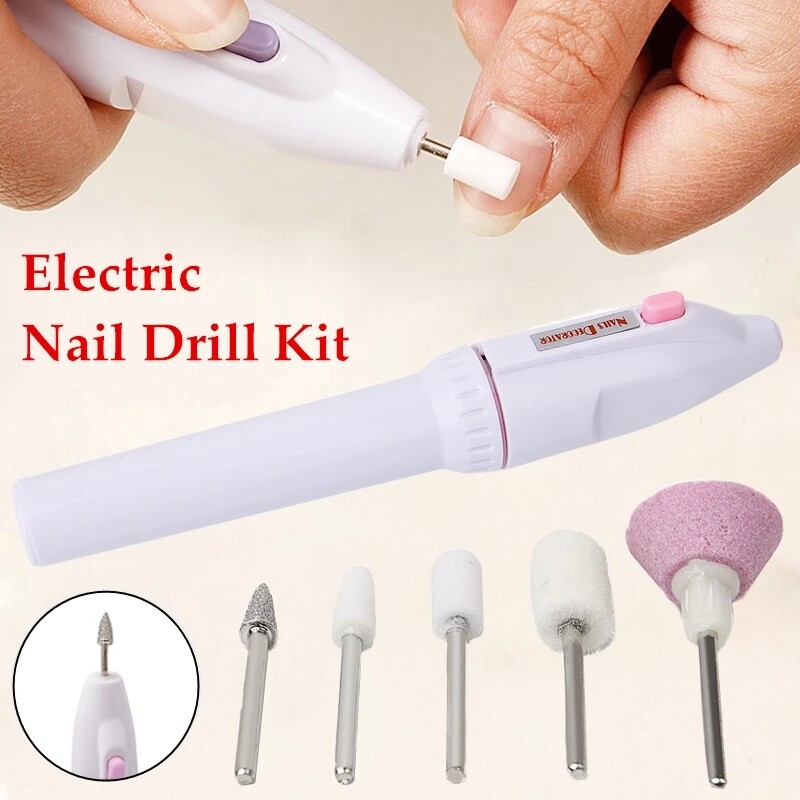 Woolove Mini 5 Trong 1 Điện Móng Tay Máy, khoan nghệ thuật, Khắc Máy Xay, Chuyên Nghiệp Bộ đánh bóng, Móng Tay Di Động Công Cụ