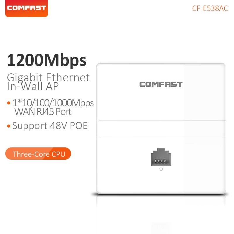 Comfast không dây trong tường AP 1200mbps băng tần kép 2.4 + 5 gam điểm