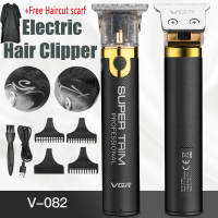 VGR Professional Hair Clipper Buddha Electric Hair Trimmer Barber Hair Cutting Machine USB Rechargeable Baldheaded Beard Trimmer For Men Black
