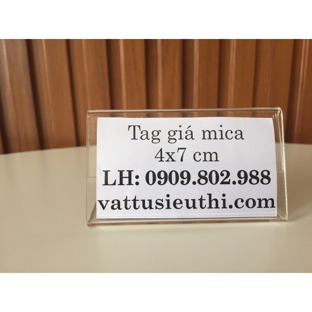 Combo 10 cái menu mica 4x7.5cm kệ mica menu mica nhỏ