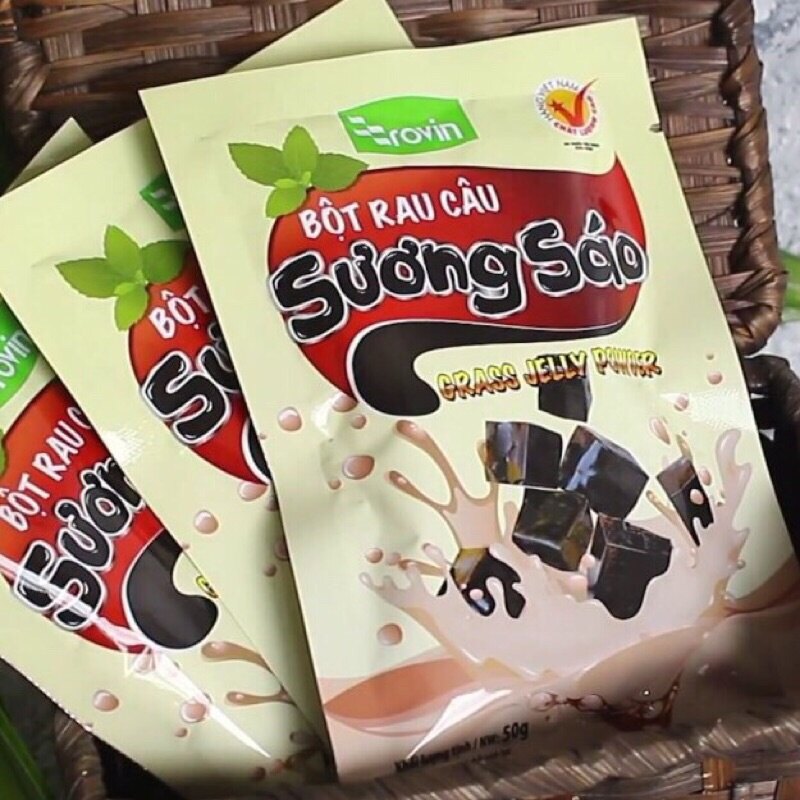 Bột rau câu sương sáo đen rovin gói 50g