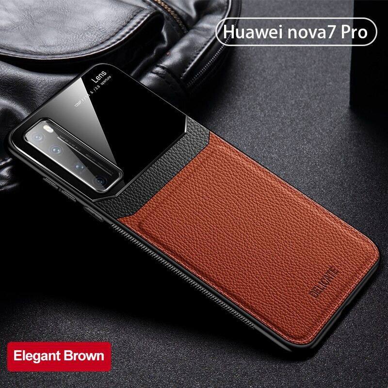 Bao da huawei gương kính nova 7 se + ốp lưng điện thoại da nova 7se