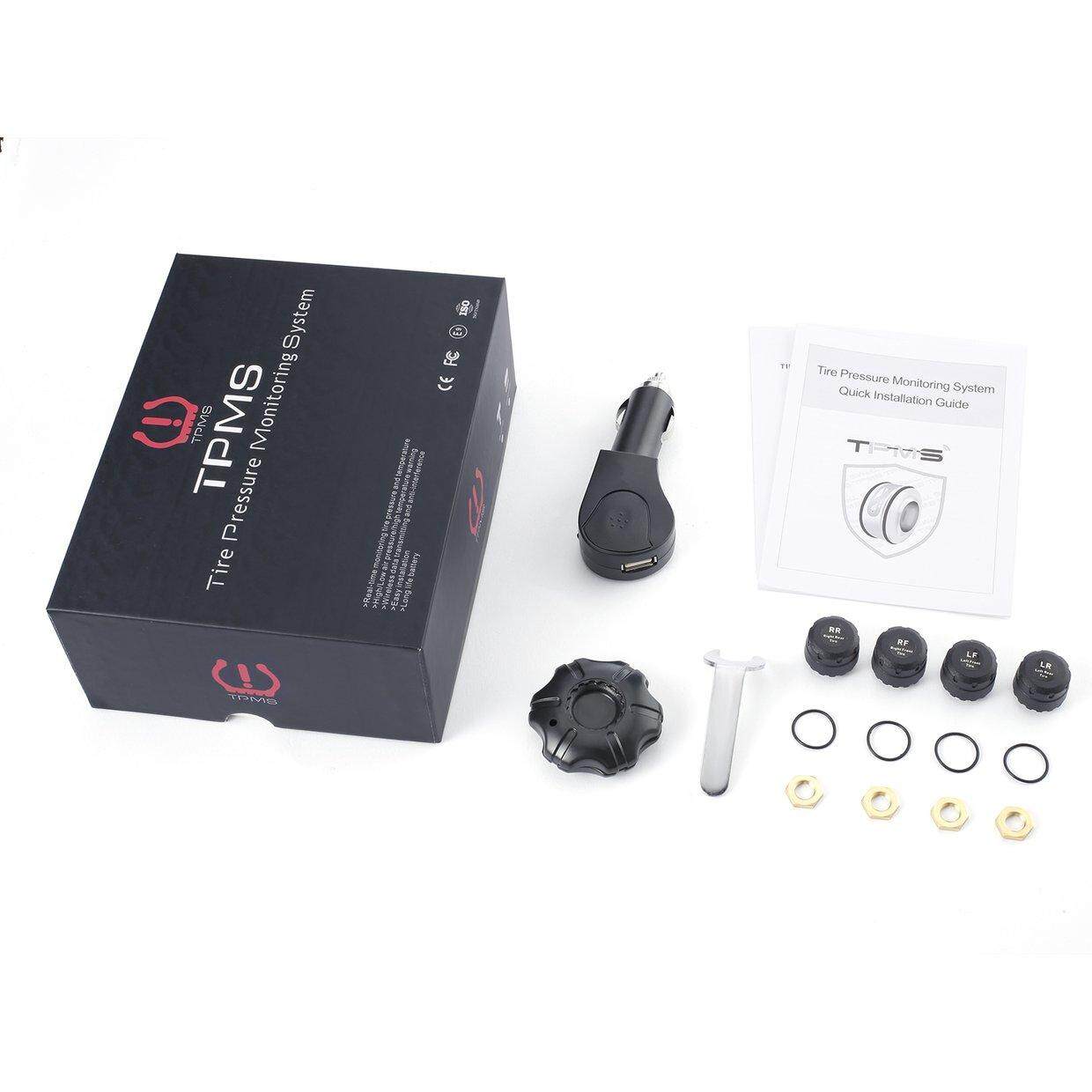 ขาย โรงแรมการตรวจสอบแรงดันยางรถยนต์ระบบ Plug - in ที่ชาร์จแบตในรถเซนเซอร์ภายนอกไม่มีหน้าจอ