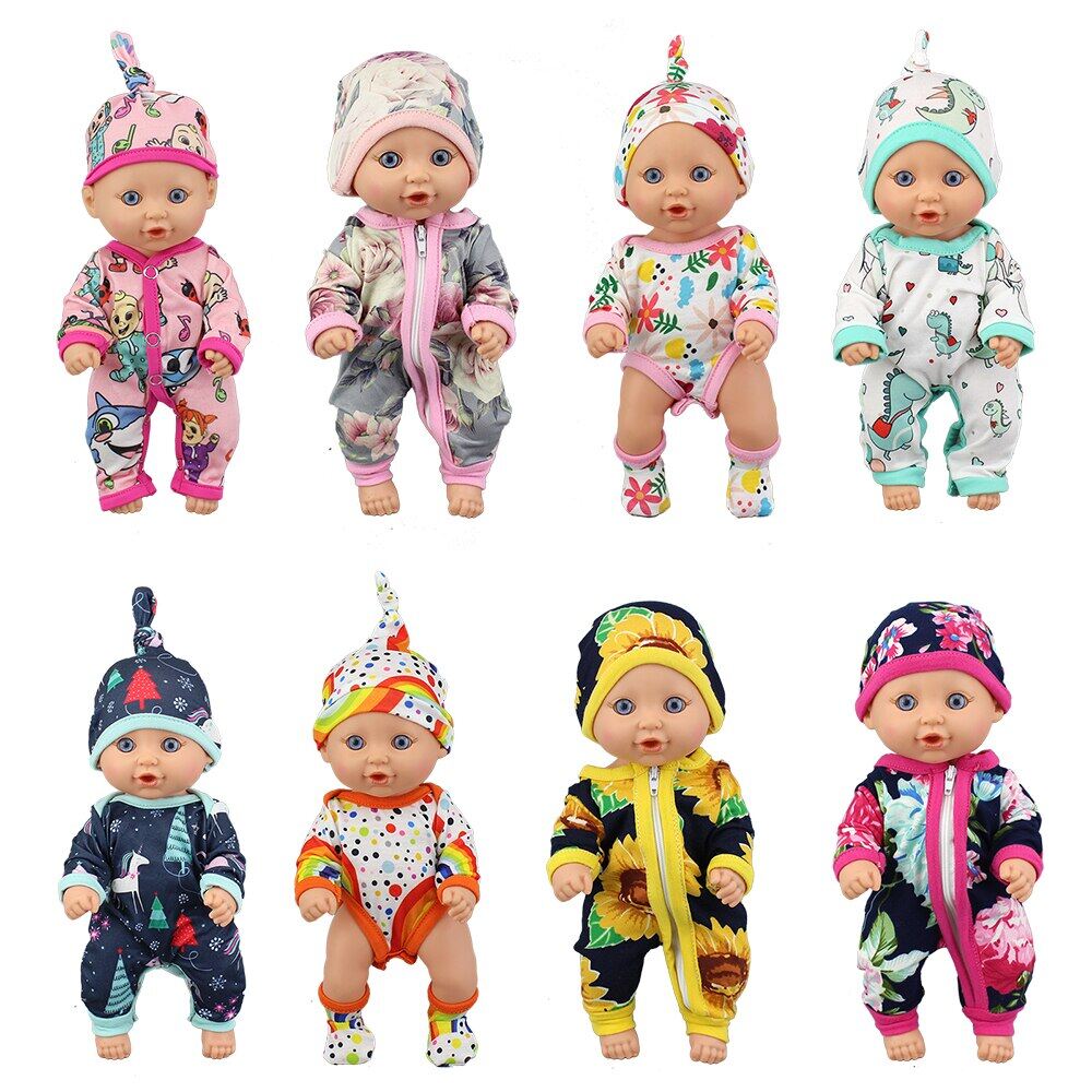 Áo liền quần mới trang phục búp bê cho bé tái sinh 10-12inch búp bê em bé 25-30cm quần áo búp bê
