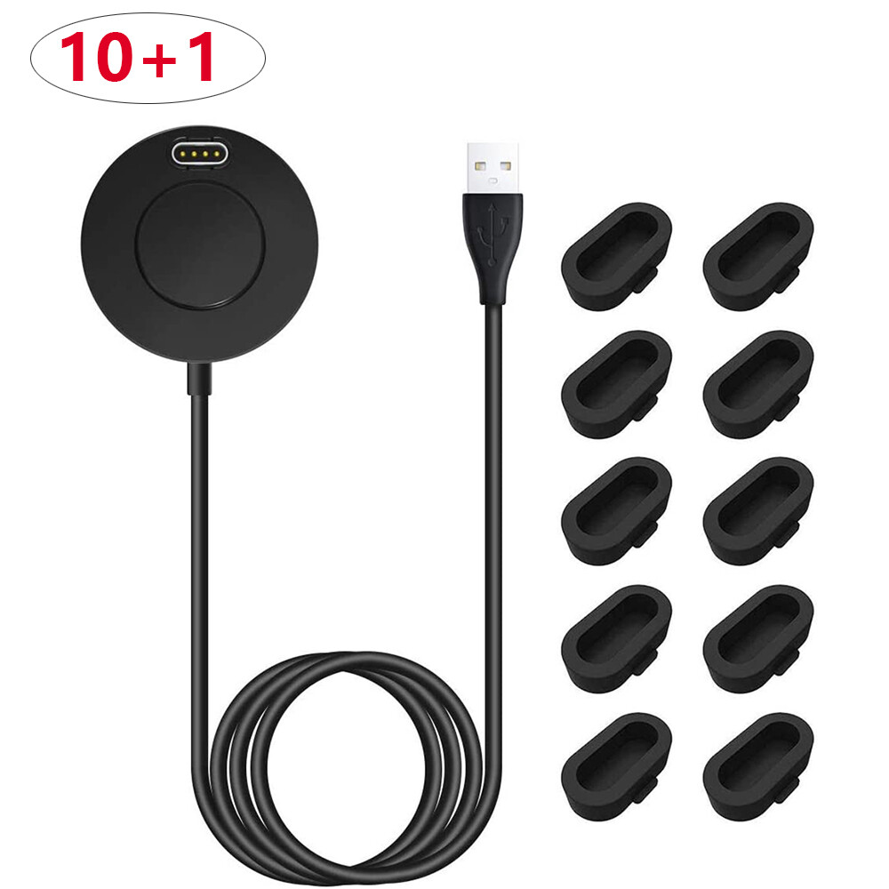 Cáp Sạc Tương Thích Với Garmin Vivoactive 3/Fenix 5/6 / 6S / 6X, đế Cáp Sạc USB 1M + Nút Chống Bụi Silicon Cho Garmin Fenix6 / 6S / 6X/Fenix 5 5S 5X/Garmin Bản Năng Garmin Venu
