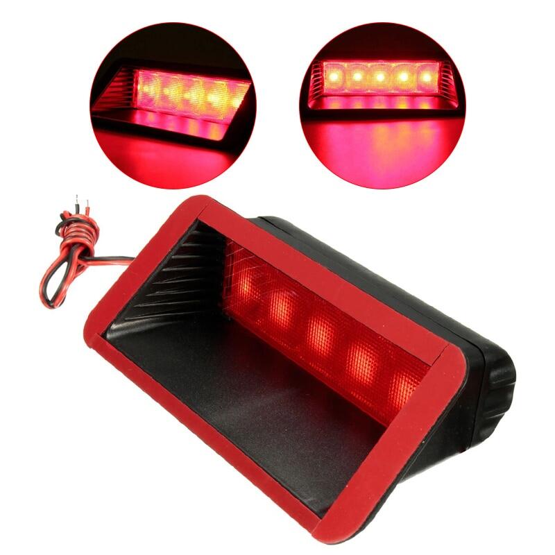 Đèn hậu sau cảnh báo 5 led cho xe hơi 12v đèn sương mù dừng phanh thứ ba thứ ba đèn gắn cao đèn phanh màu đỏ đèn cảnh báo lắp ráp