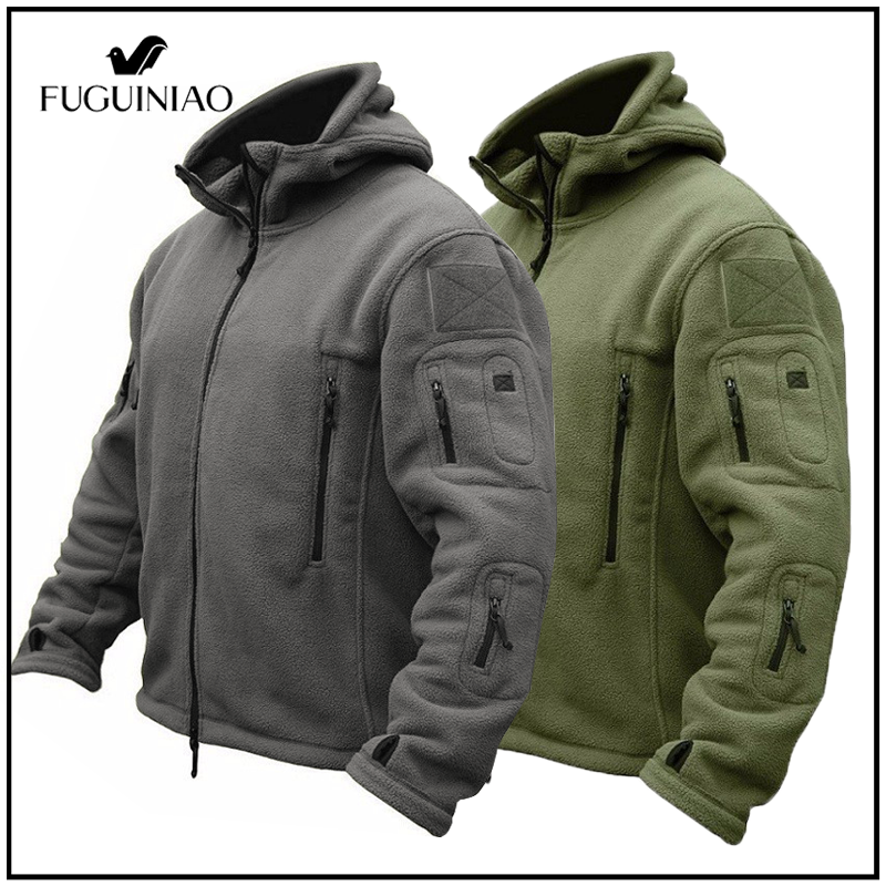 Fuguiniao Áo Khoác Ngoài Trời Cho Nam Áo Khoác Giữ Ấm Bộ Đồ Leo Núi Áo Khoác Có Mũ Áo Khoác Quân Đội Áo Khoác Chiến Thuật Lông Cừu Cho Nam Áo Khoác Có Mũ Trùm Nhiệt Áo Khoác Đi Bộ Đường Dài