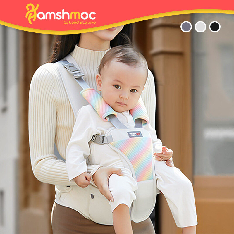 HamshMoc Breathable 0-36 Months Baby Carrier Backpack Comfortable Multifunctional Kids Infant Hip Seat Carrier Ergonomic Kangaroo Baby Wrap Sling for Baby Travel ราคา 1,019 บาท*ส่งฟรี