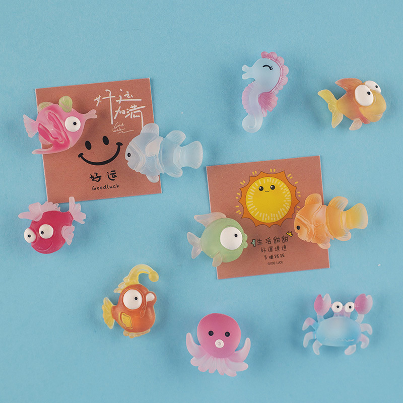 10pcs Cartoon Marine Animals Refrigerator Magnets Whiteboard Magnetic Stickers for Home Decoration ราคา 81 บาท*ส่งฟรี