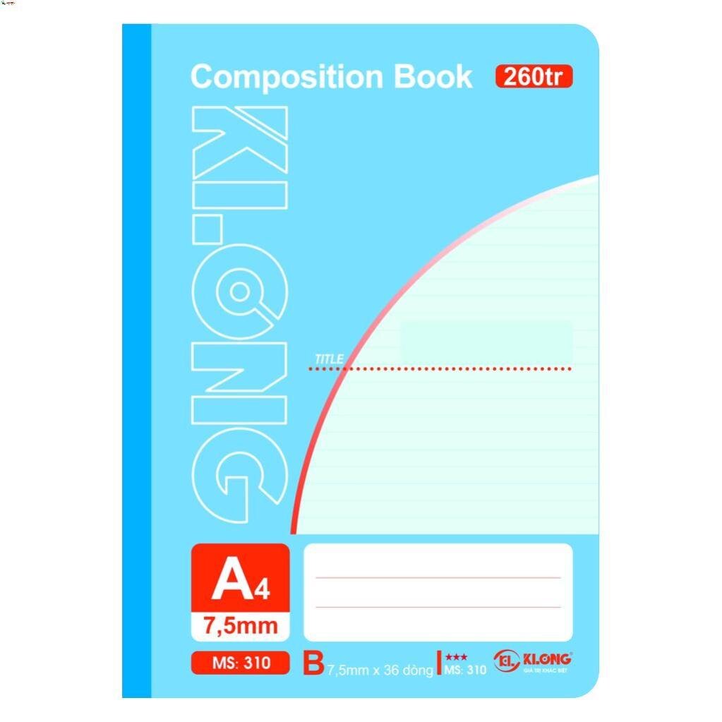 -sổ may 260tr a4 58/88 compostion book; ms: 310