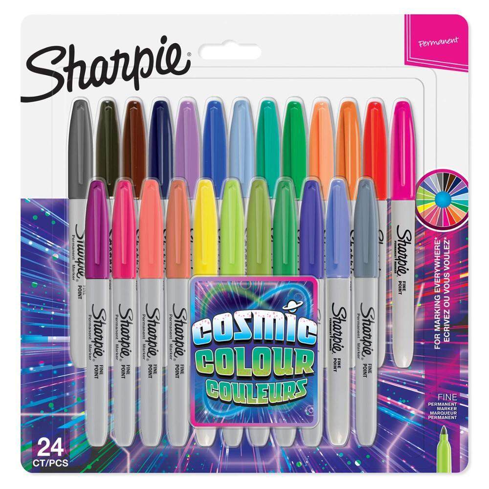 12 24 Colors Sharpie Permanent Markers Fine Point Pens cosmic colour