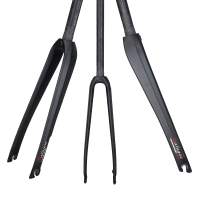 BALUGOE Full Carbon Fiber Road Bike Fork 700C*23/25/28C Flat Mount Disc Brake 28.6mm Road Bike Rigid Front Fork Bike Parts 1-1/8