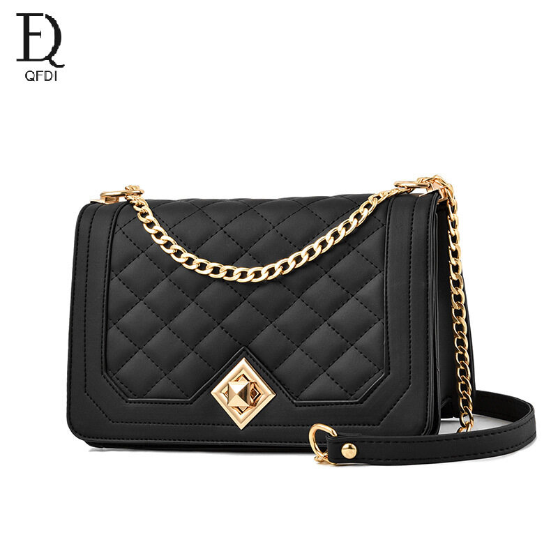 QFDI Túi Túi Nữ Mới Túi Đeo Vai Đơn Phong Cách Hàn Quốc Túi Đeo Chéo Túi Dây Xích Thời Trang túi đeo chéo nữ tui đeo nữ chéo tui xách nư giá rẻ túi đeo chéo nữ xinh đi chơi tui sach nữ