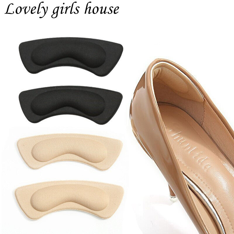 【♡Lovely girls house♡】2 Pairs Shoes Insoles Anti Slip Sticky Fabric Cushion Pads Feet Care Tools Protector For Back Heels Rubbing Heel Shoes Insoles Insert