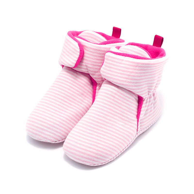 ถุงเท้าทารกแรกเกิดรองเท้าเด็กผู้หญิงเด็กวัยหัดเดิน Star First Walkers รองเท้าผ้าฝ้าย Comfort Soft Warm เปลเด็กทารกรองเท้า