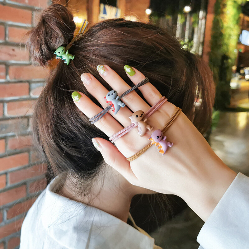 [Lady Sugar]10 Chiếc Dây Buộc Tóc Ins Khủng Long Nhỏ Dễ Thương Phong Cách Hàn Quốc Dây Buộc Đầu Dây Cao Su Dây Buộc Tóc Vòng Buộc Tóc Phụ Kiện Cài Tóc Cho Nữ Bán Buôn Giá Siêu Rẻ