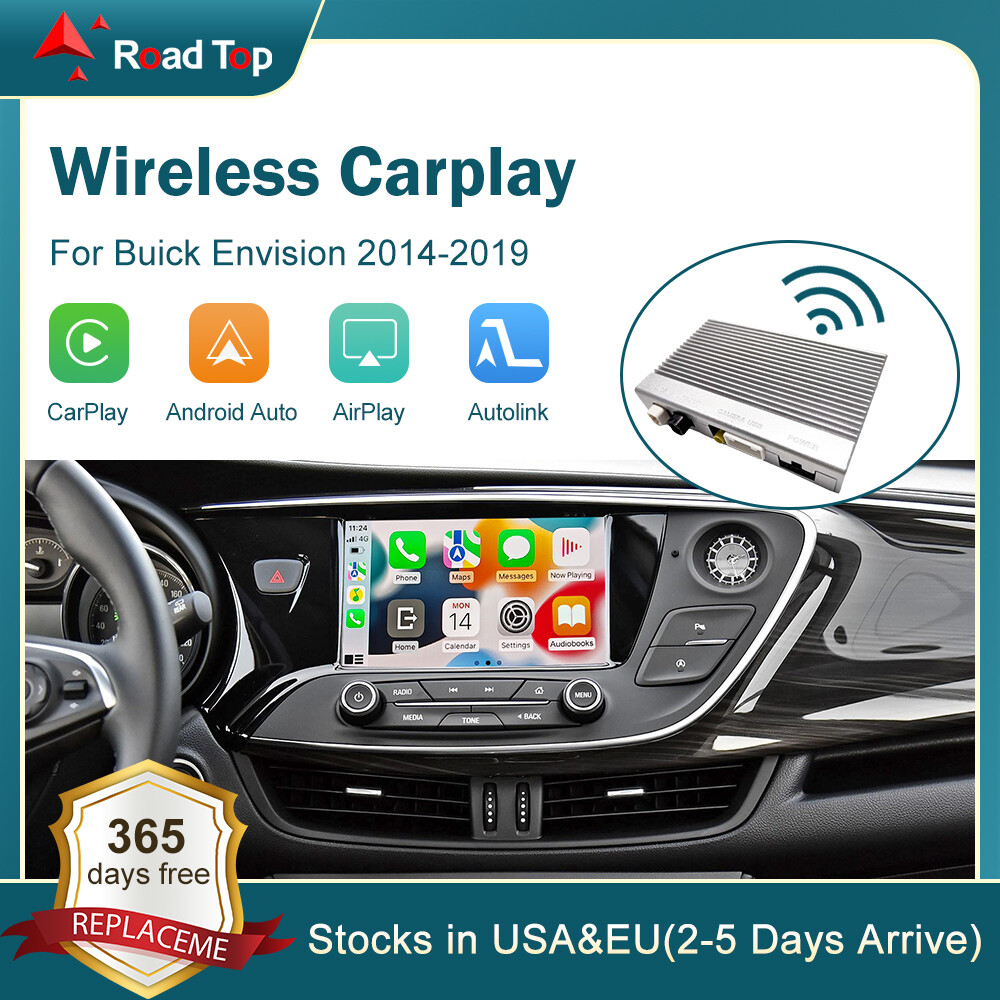 Apple Carplay không dây cho Buick envision 2014-2019 8 "Màn hình LCD, hỗ trợ Android tự động liên kết gương Airplay camera lùi USB