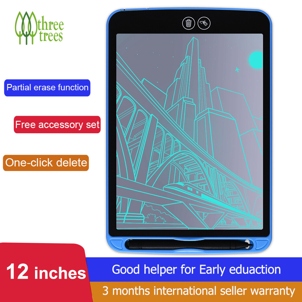 threetrees LCD Writing Tablet,New Design Partially Erasing Drawing Tablet