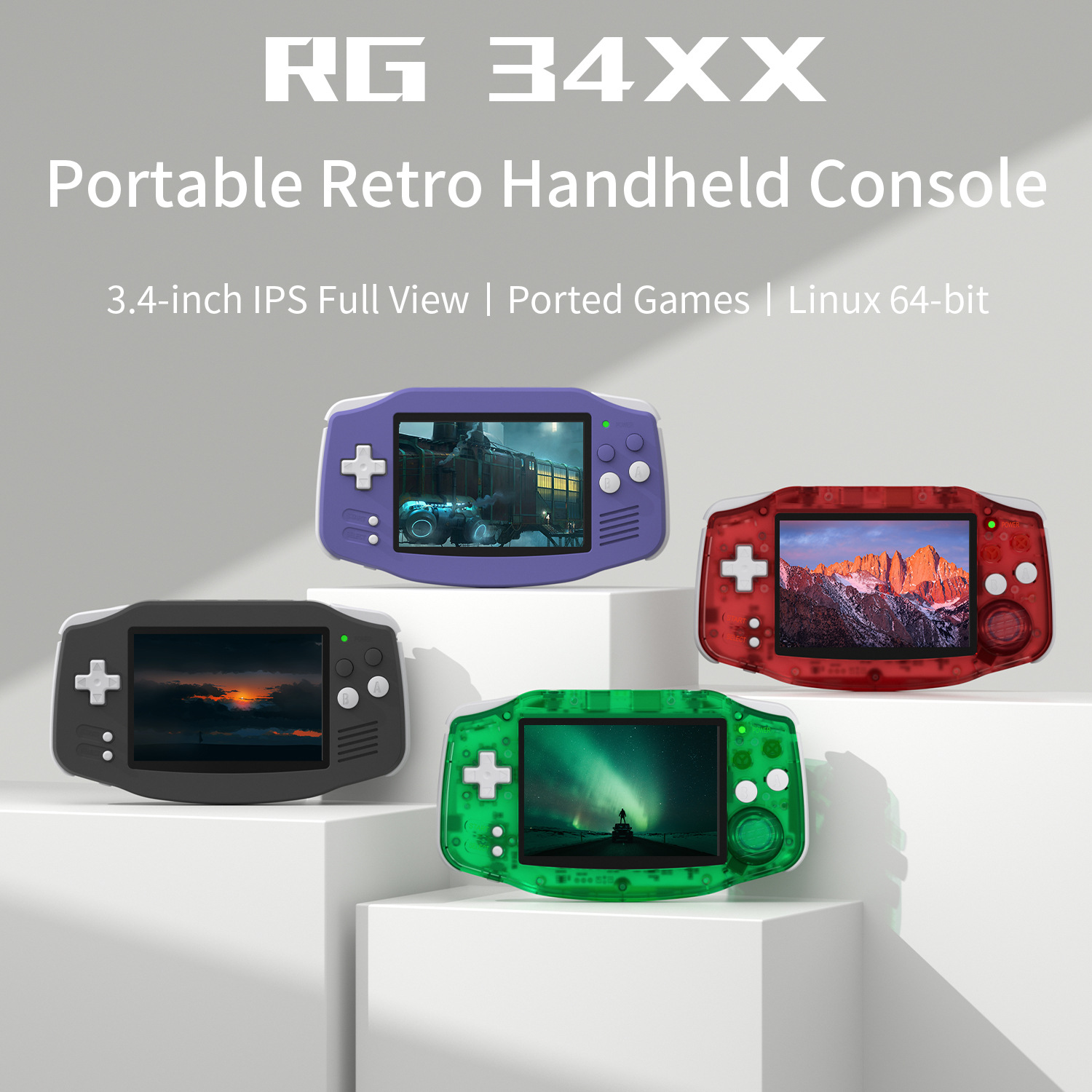 ANBERNICRG34XX Horizontal Version with TV Retro Style Streaming Online Connection Handheld Console ราคา  2,284 บาท*ส่งฟรี