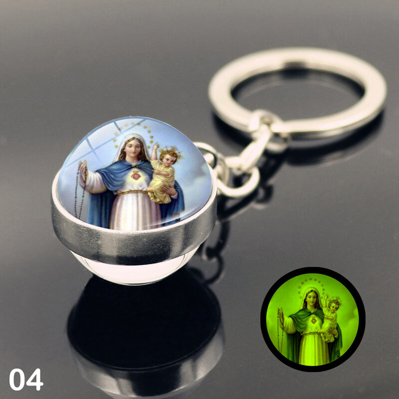 virgin mary key chain