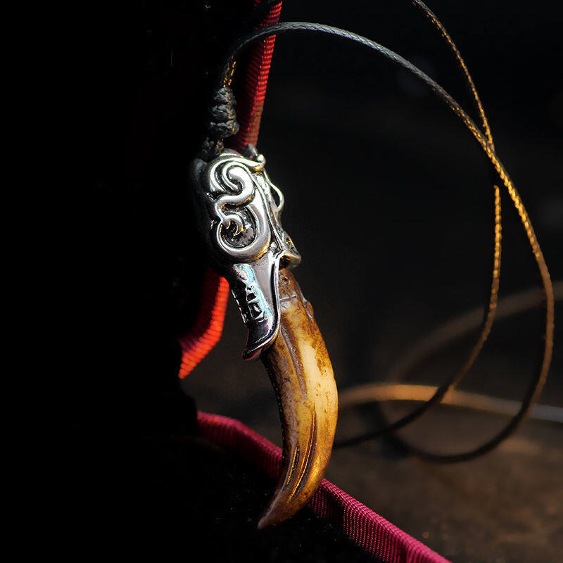 Plun- Mặt Dây Chuyền Răng Sói Xua Đuổi Quỷ Dữ, Vòng Cổ Cặp Đôi Quyến Rũ May Mắn Nhà Thị Trấn, Chống Nhân Vật Phản Diện Tốt Lành Vòng Cổ