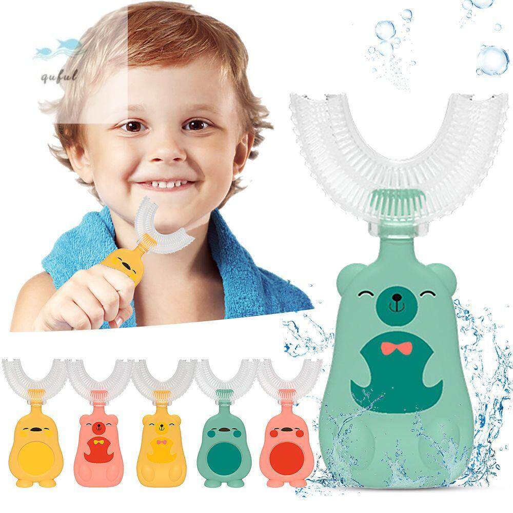 Quful 2-12 tuổi hoạt hình cho bé trẻ em mềm lông làm sạch răng chăm sóc