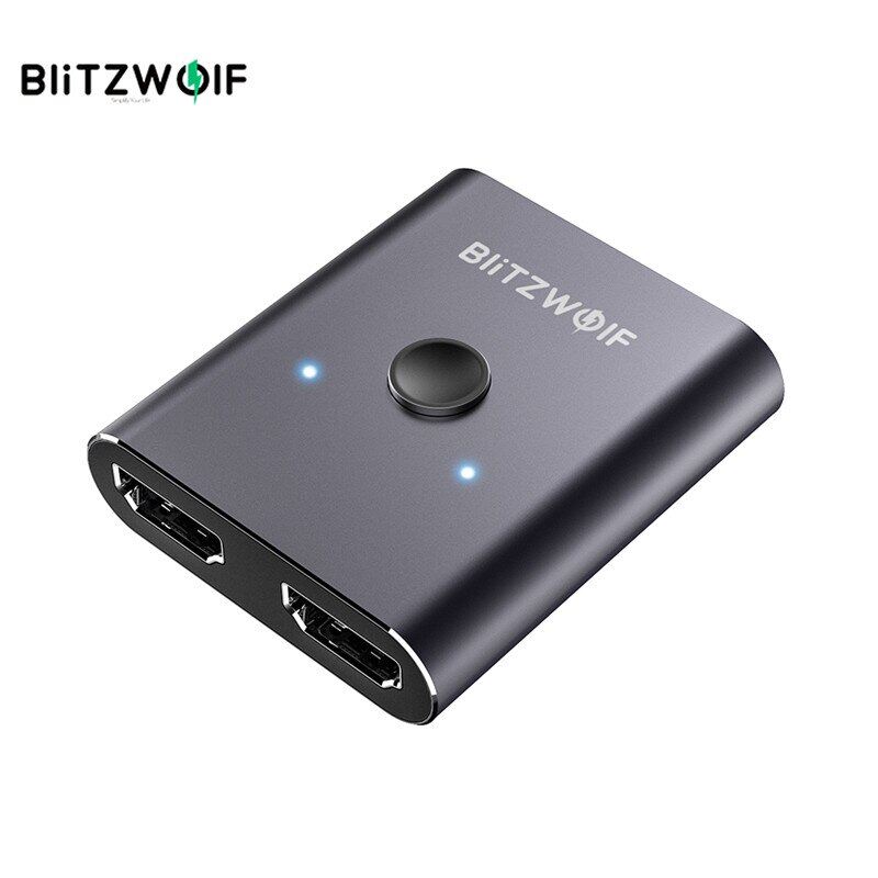Blitzwolf công tắc tương thích hdmi hai chiều 1 đầu vào 2 đầu ra/2 đầu vào 1 đầu ra bộ chuyển đổi bộ chia tương thích hdmi cho pc tv