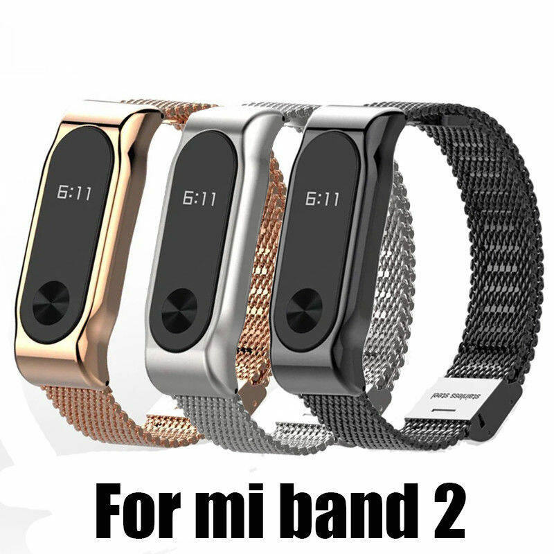 สายรัดข้อมือโลหะสำหรับ Mi Band 2,สายรัดข้อมือสแตนเลสสตีลเพื่อใช้กับ Xiaomi Mi Band 2สายรัดข้อมือ Miband 2