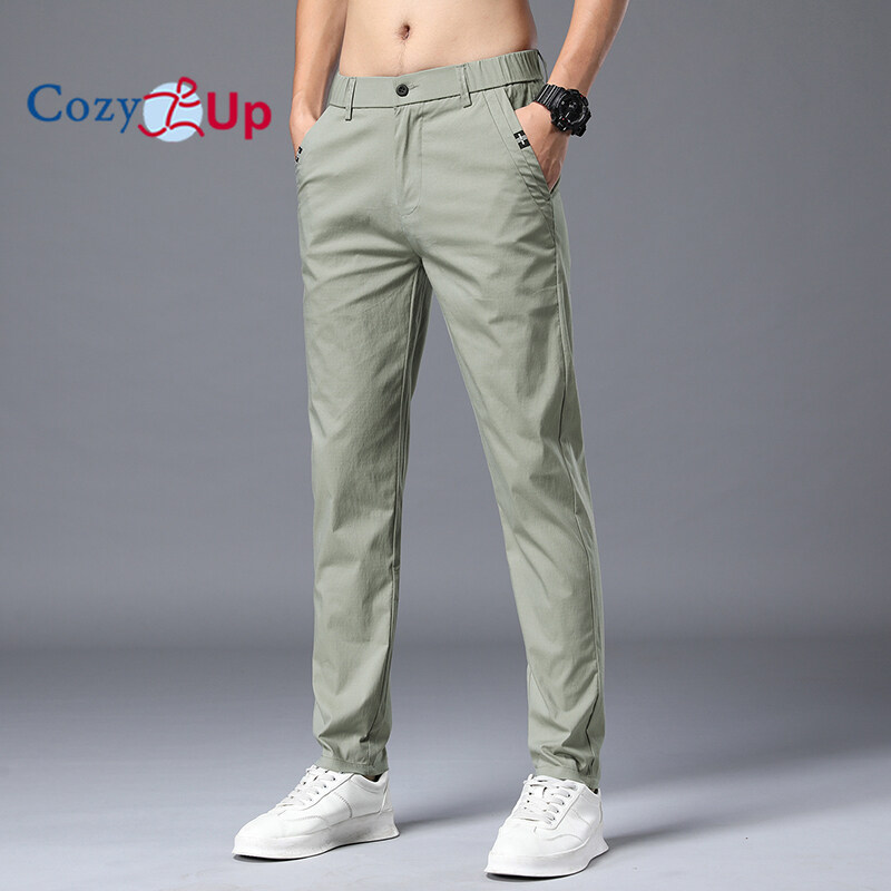 Quần Dài Ấm Cúng Cho Nam Quần Chinos Ống Đứng Thể Thao Eo Co Giãn Thường Ngày Dáng Rộng