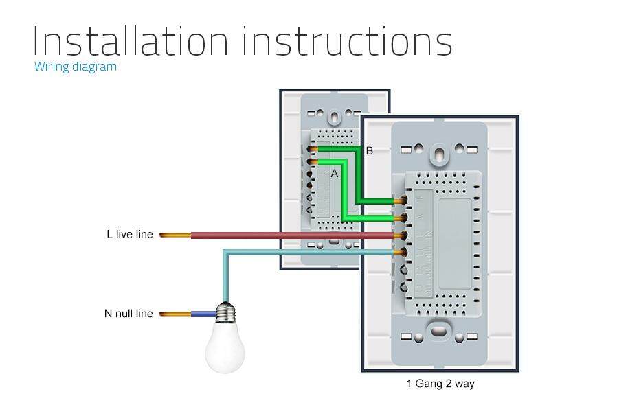 1 Gang 2 Way Light Switch Wiring Diagram - Diagram Media