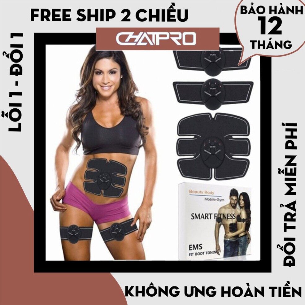Máy tập cơ bụng 6 múi ems smart fitness - bảo hành 12 tháng