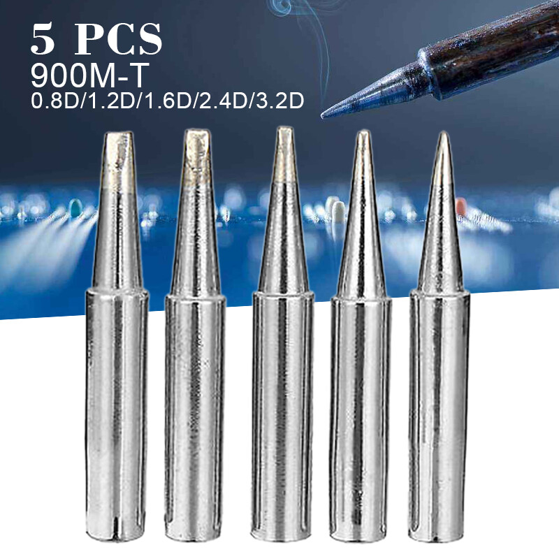 Unvug 5 cái đầu hàn trạm hàn sắt, 900m-t-0.8d/1.2d/1.6d/2.4d/3.2d