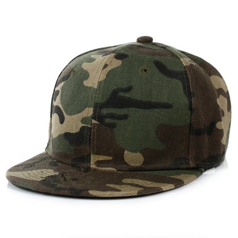 [new tide] Foreign Trade Domestic Sales Fashion Baseball Cap Full Camouflage Personality Hip Hop Hat Men and Women Korean Style Solid Color Curved Baseball Cap